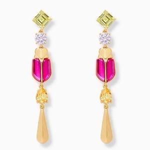 Kate Spade Love Bugs Beetle Linear Earrings